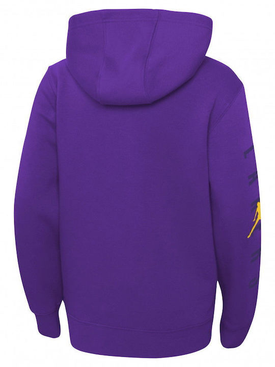 Kids Sweatshirt with Hood and Pockets Purple