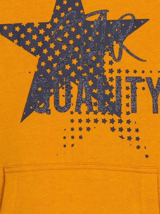 Kids Sweatshirt with Hood and Pockets Yellow