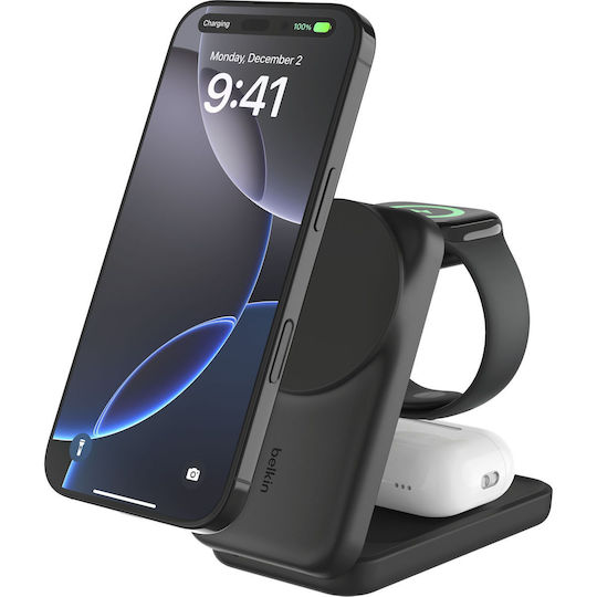 Belkin Безжично зарядно Qi2 25W Черен (UltraCharge)