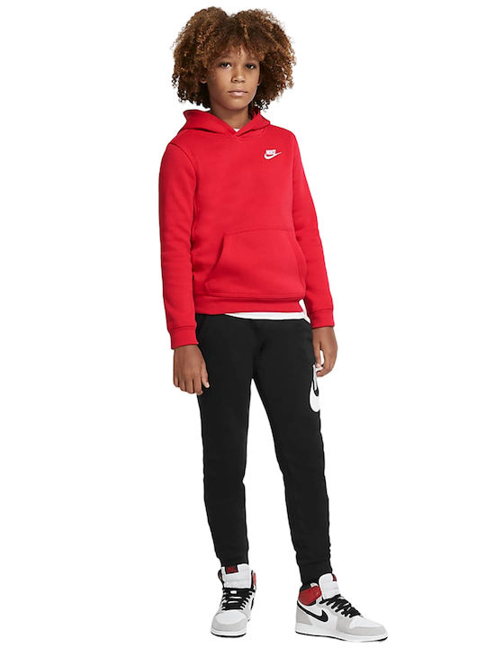 Kids Sweatshirt with Hood and Pockets Red Sportswear Club