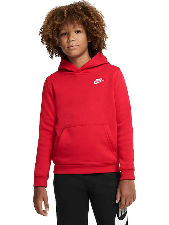 Kids Sweatshirt with Hood and Pockets Red Sportswear Club