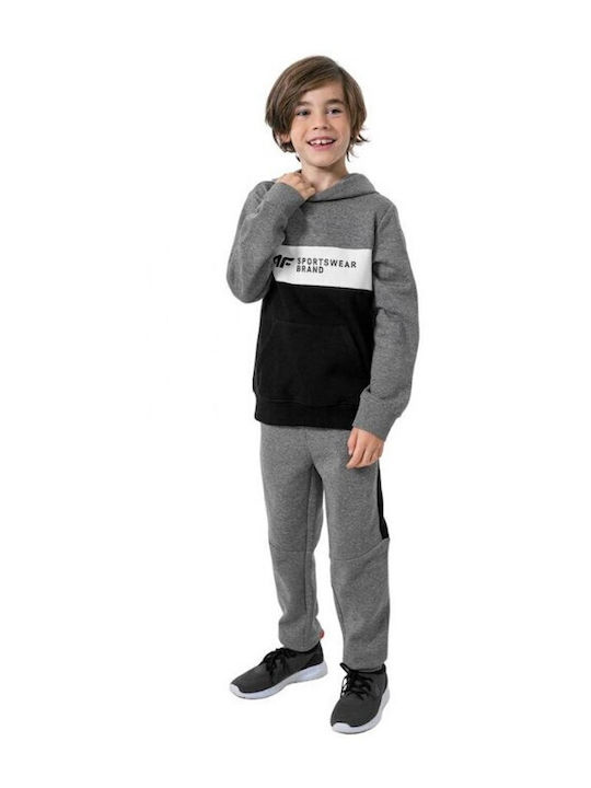 Kids Sweatshirt with Hood and Pockets Gray