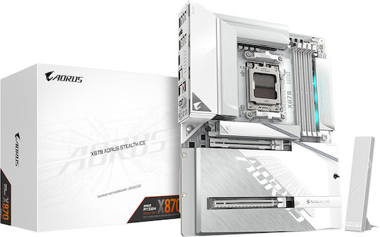 Gigabyte X870 AORUS STEALTH ICE Wi-Fi Motherboard ATX με AMD AM5 Socket