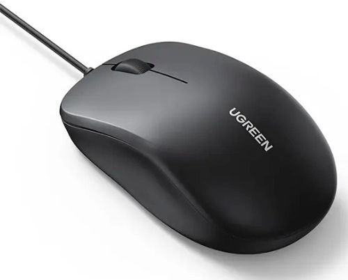 Ugreen MU007 С кабел Ергономичен Мишка Черен