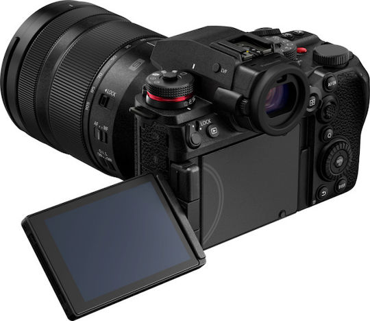 Panasonic Lumix DC-S1R II Mirrorless Cameră Kit (Lumix S 24-105mm F4 Macro OIS) Neagră