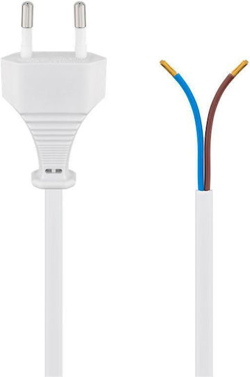 Goobay Power Cable 51345 2x 0.75mm² 1.5m White