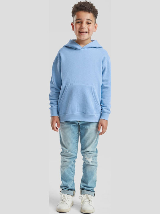 Kids Sweatshirt with Hood and Pockets Light Blue