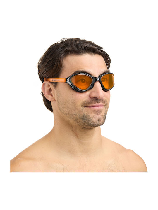 Buddyswim Γυαλιά Κολύμβησης Ενηλίκων με Αντιθαμβωτικούς Φακούς Μαύρα