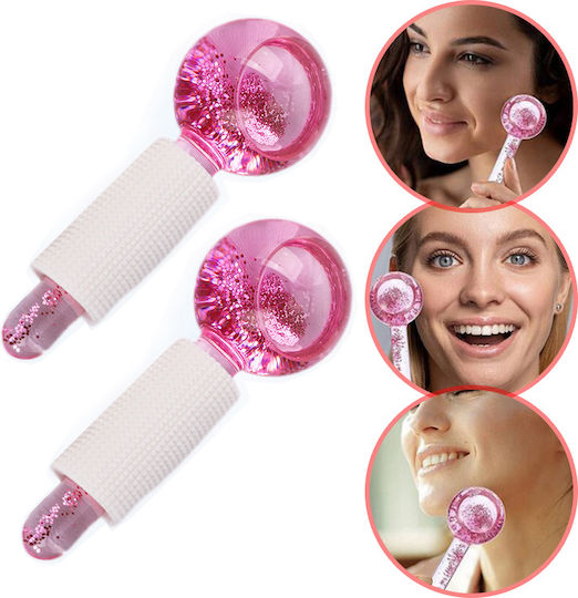 Factory Set Face Rollers Pink 2 Pieces