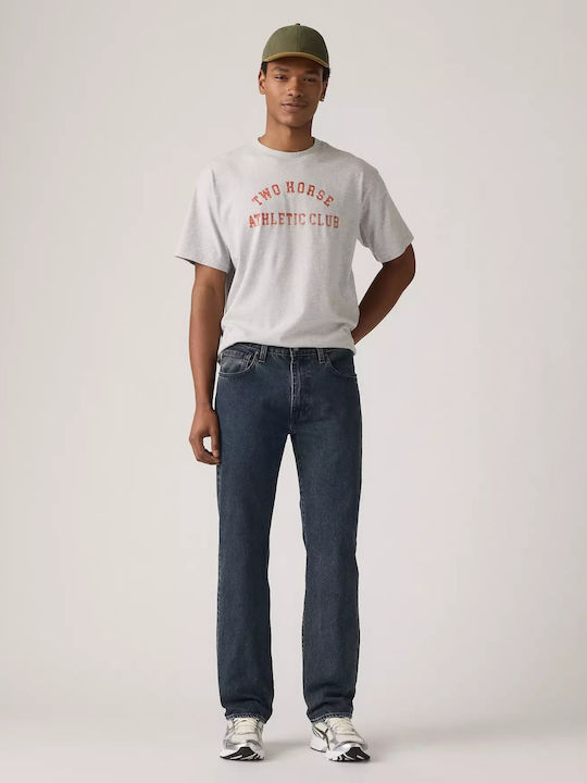 Men's Jeans Pants Relaxed Straight Fit Midnight Blue