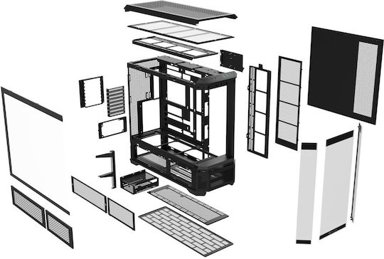 Thermaltake View 600 TG Gaming Full Tower Κουτί Υπολογιστή με Πλαϊνό Παράθυρο Μαύρο