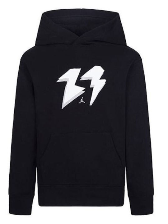 Fleece Παιδικό Φούτερ με Κουκούλα Μαύρο Flight Mvp