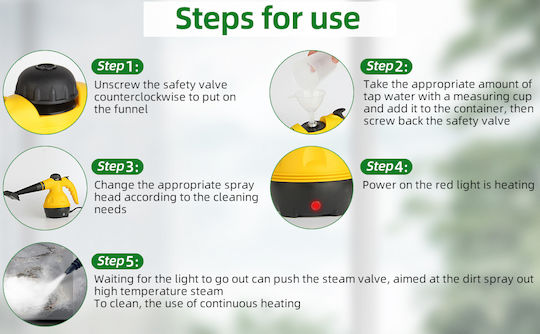 Steam Cleaner 3bar with Stick Handle