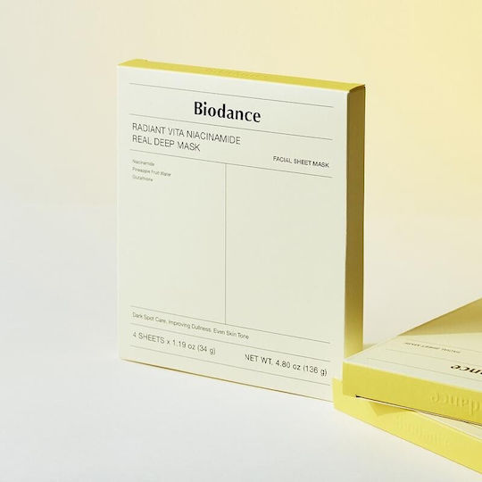 Biodance Μάσκα Ομορφιάς Προσώπου Με Νιασιναμίδη 4τμχ