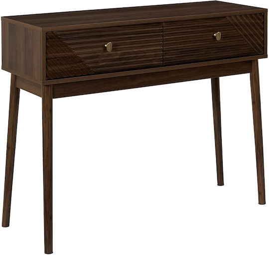 Tiffany Consolă Lemn cu oglindă Maro L100xL35xH80buc