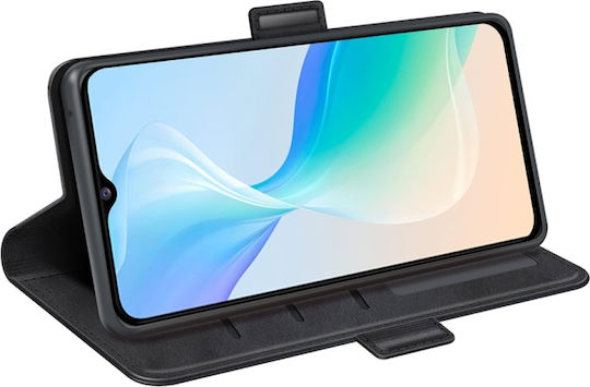 Brieftasche Leder Schwarz (Vivo Y76 5G / Y76s / Y74s)