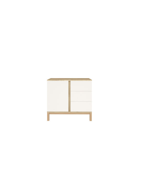 Βρεφική Συρταριέρα με 3 Συρτάρια Λευκή 96x58x88cm