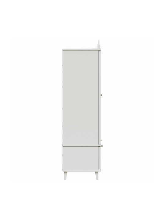 Zwei Türen Schrank mit 1 Schublade Weiß 90x45x165cm