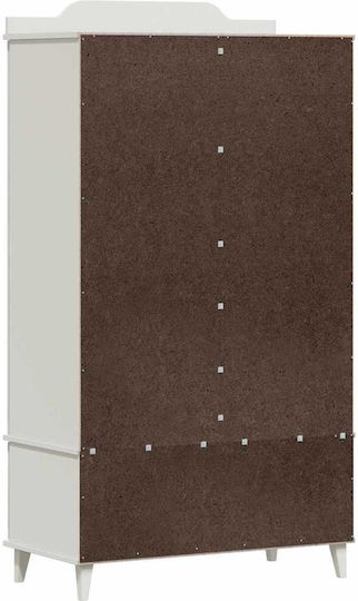 Zwei Türen Schrank mit 1 Schublade Weiß 90x45x165cm