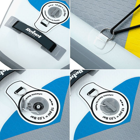 Rebel Aufblasbar SUP Board / Kajak mit Länge 3.5m Weiß
