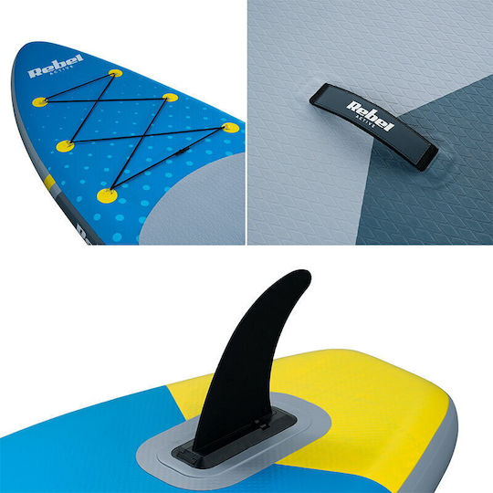 Rebel Aufblasbar SUP Board / Kajak mit Länge 3.5m Blau
