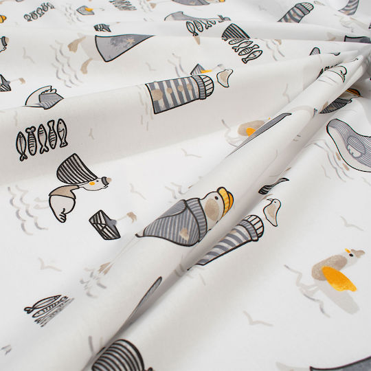 Dimcol Duvet Crib Cotton White 120x160cm