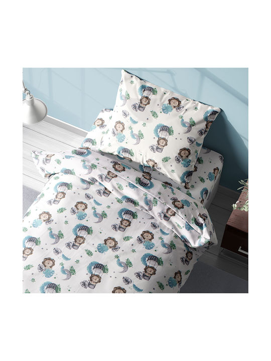 Dimcol Pătură pentru copii Single Lion Sky Blue 160x240buc