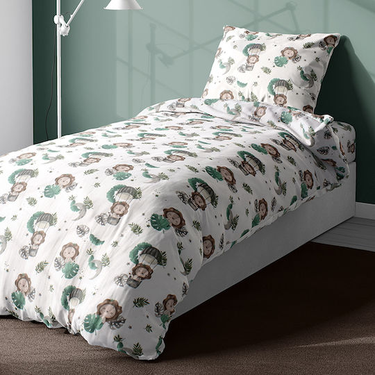 Dimcol Детско покривало Единично Lion Green 160x240cm