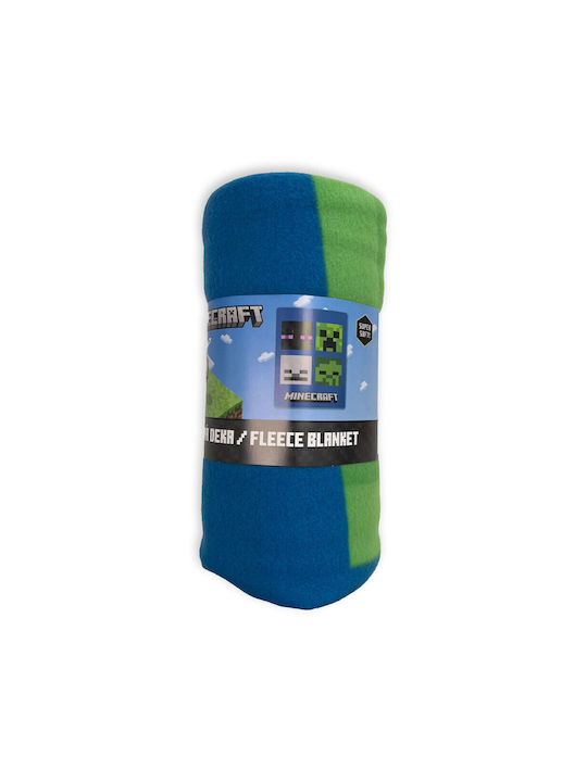 Minecraft Pătură Fleece Albastru 100x150cm