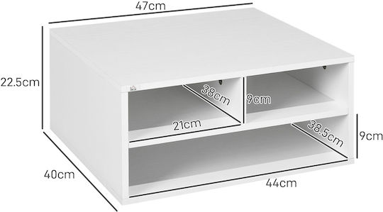 Ντουλάπι Γραφείου Ξύλινο με Ροδάκια Λευκό 47x40x22.5cm