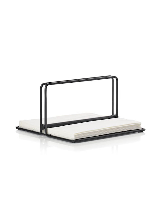 Zone Denmark Χαρτοπετσετοθήκη Μεταλλική Μαύρη 22.5x22.5x11.3cm 332013