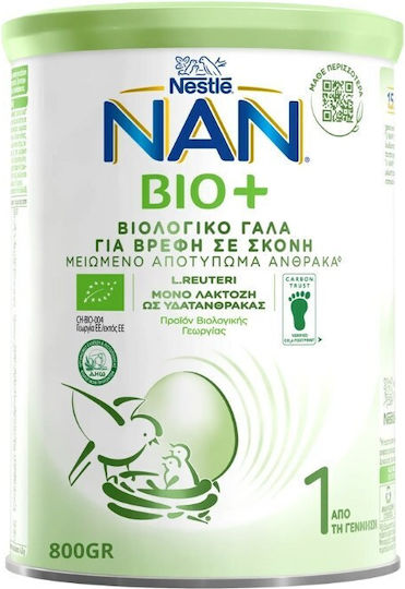 Nestle Γάλα σε Σκόνη Bio+ 1 για 0+ Μηνών 800gr