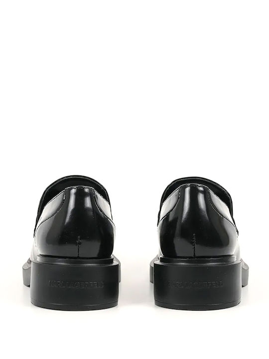 Δερμάτινα Γυναικεία Loafers σε Μαύρο Χρώμα