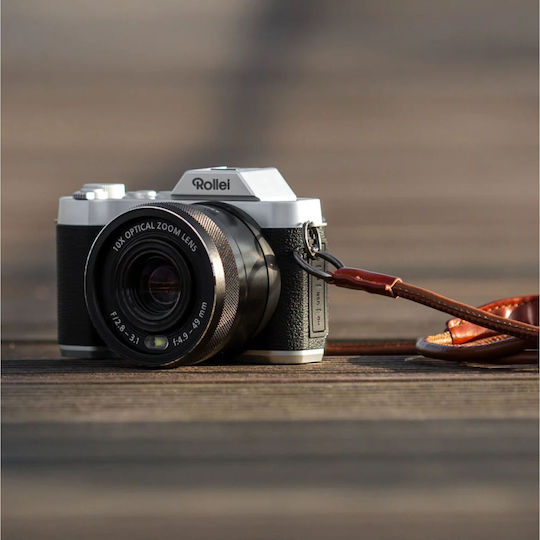 Rollei Powerflex Kompaktkamera 8MP Optischer Zoom 10x Silber