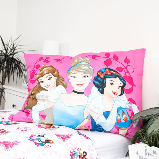 Heart Bedding Set Kinderbettbezug Einzel mit Kissenbezug Baumwolle Rosa 140x200cm