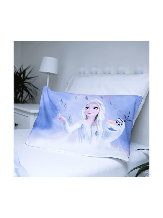 Disney Frozen Winter Wonderland Σετ Παιδική Παπλωματοθήκη Μονή με Μαξιλαροθήκη Βαμβακερή Μωβ 100x135εκ.