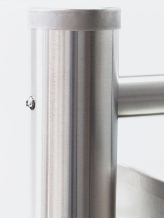 Wiltoc Пощенска Кутия за Блок Inox в Сребрист Цвят 55.6x27x150см