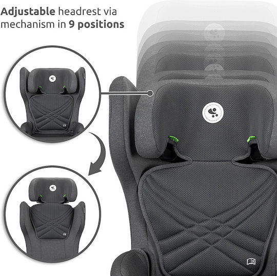 Lorelli Rigel Детско Столче за Кола High-back Booster i-Размер с Isofix Черно 15-36 кг