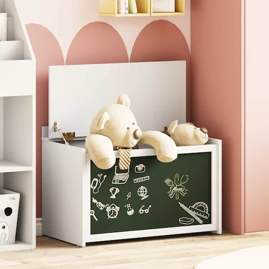 vidaXL Kinder Aufbewahrungsbox aus Holz Weiß 73x33x55cm 1Stück