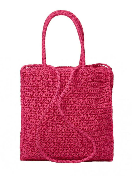Bag to Bag Сламена Плажна чанта Fuchsia