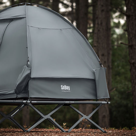 SoBuy Σκηνή Camping Igloo Γκρι για 2 Άτομα 193x145x188εκ.