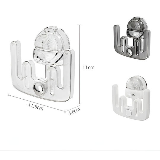 Suport Pantofi Home Flippy Montare Pe Perete Cu Adeziv Fără Găurire 11.6x11x4.8cm Alb