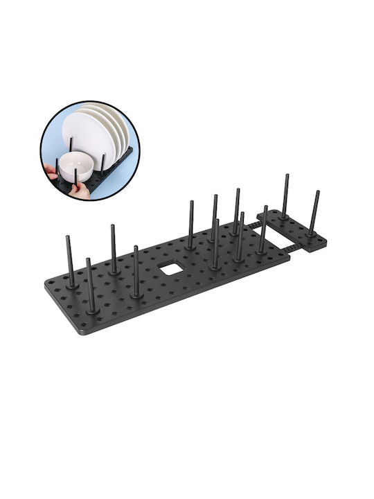 Plastic Cupboard Shelf 54x15x10cm Black