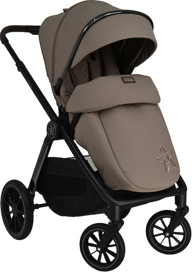 Bebe Stars Mythos Verstellbar 2 in 1 Baby Kinderwagen Geeignet für Neugeborene Beige