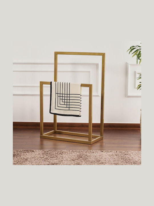 Aithrio Floor Garment Rack made of Metal Gold 60x60x90cm