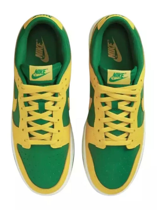 Dunk Low Retro Sneakers Apple Green / Yellow Strike White