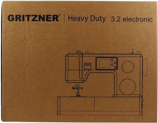 Gritzner Professionelle Nähmaschine Heavy Duty 3.2 Elektronik Graue