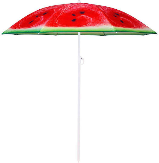 Umbrelă De Plajă Pliabilă Cu Diametru De 1.8m Multicoloră