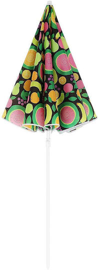 Folding Beach Umbrella Diameter 1.6m Multicolour