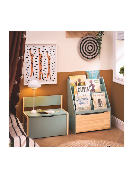 Bücherregal Boden Grün 62x30x80cm